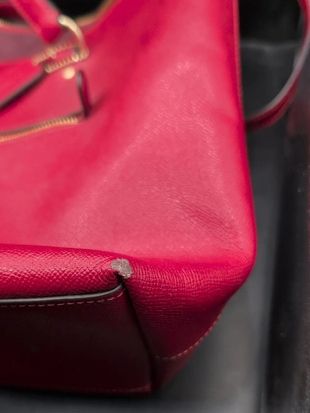 Coach tote bag Crossgrain Leather Gallery Tote.  Red.  retail $350